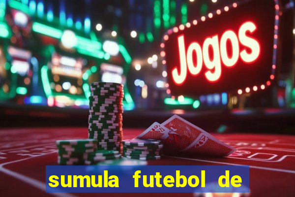 sumula futebol de campo word